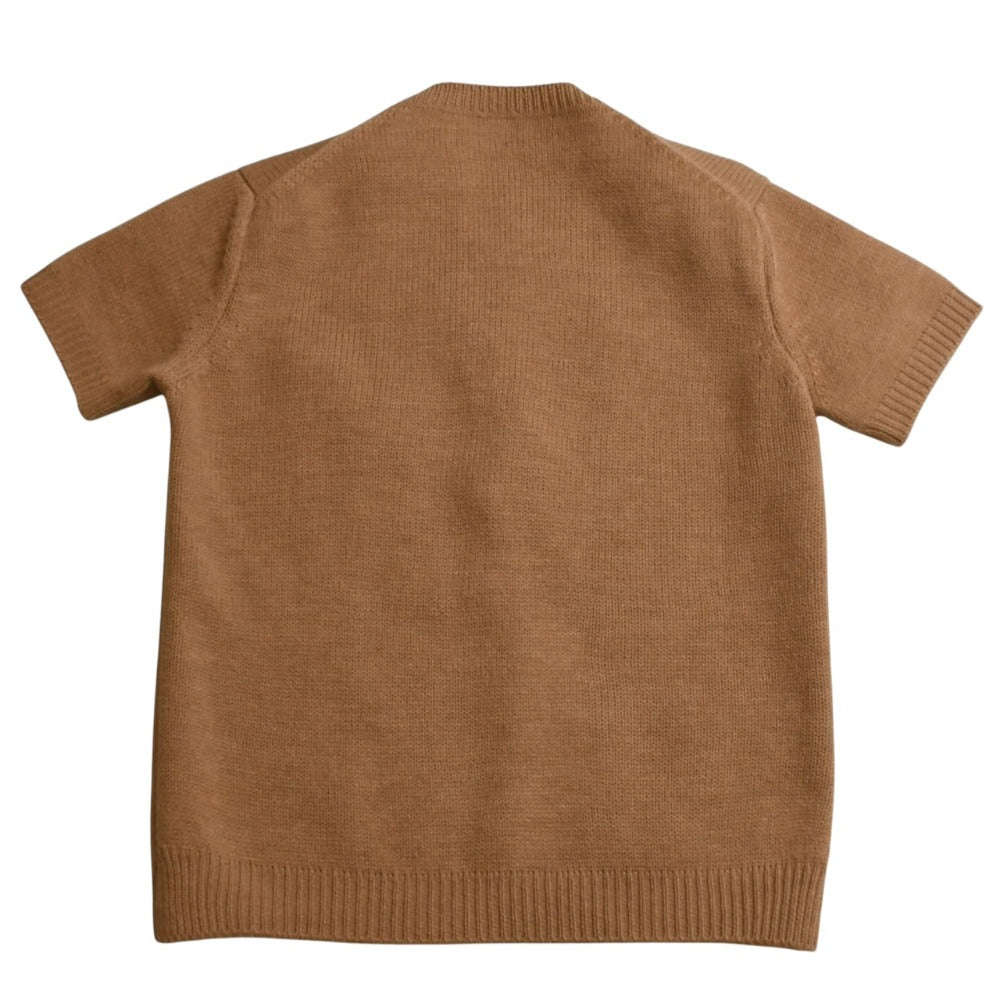 極美品 MIUMIU ミュウミュウ 半袖 Knit ニット ベージュ 0000ET - C2584 - 00009 サイズ42 中古 4a003190