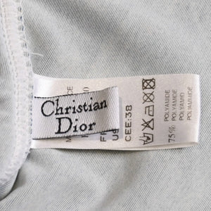 極美品 Christian Dior クリスチャンディオール ワンピース水着 トロンプルイユ デニムディティール ガリアーノ期 521020 キャミソール型ストラップ スイムウェア 中古 4a002722