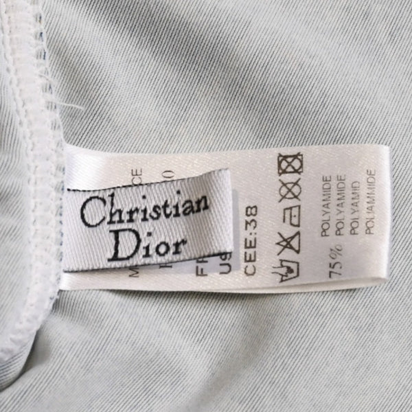 極美品 Christian Dior クリスチャンディオール ワンピース水着 トロンプルイユ デニムディティール ガリアーノ期 521020 キャミソール型ストラップ スイムウェア 中古 4a002722