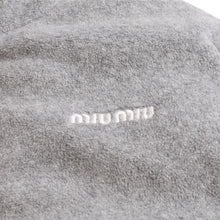 Load image into Gallery viewer, 極美品 MIU MIU ミュウミュウ ダウンジャケット グレー ブラック コート フリース ブルゾン サイズ38 中古 4a001043
