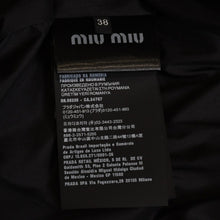 Load image into Gallery viewer, 極美品 MIU MIU ミュウミュウ ダウンジャケット グレー ブラック コート フリース ブルゾン サイズ38 中古 4a001043