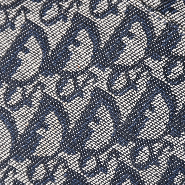 Christian Dior クリスチャンディオール ハンドバッグ トロッター ネイビー 総柄 コットンキャンバス ガリアーノ期 ジャガード織り 美品 中古 4a002925