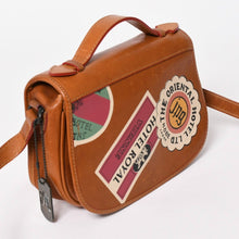 Load image into Gallery viewer, Jean Paul Gaultier ジャンポール・ゴルチェ ショルダーバッグ ハンドバッグ ブラウン ワッペン フラップレザー 中古 4a003169