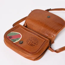 Load image into Gallery viewer, Jean Paul Gaultier ジャンポール・ゴルチェ ショルダーバッグ ハンドバッグ ブラウン ワッペン フラップレザー 中古 4a003169