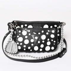 極美品 LOUIS VUITTON ルイヴィトン M46410 ミュルティ ポシェット アクセソワール ショルダーバッグ ブラック シルバー金具 モノグラム アンプラント 中古 4a003323