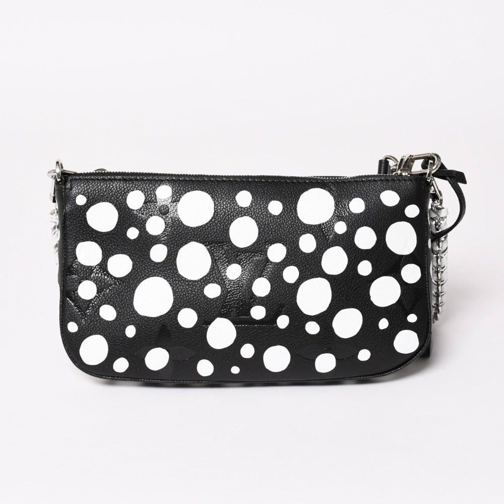Very Good Condition LOUIS VUITTON M46410 Multy Pochette Accessoire Shoulder Bag Black Silver Hardware Monogram Empreinte Used 4a003323