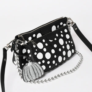 極美品 LOUIS VUITTON ルイヴィトン M46410 ミュルティ ポシェット アクセソワール ショルダーバッグ ブラック シルバー金具 モノグラム アンプラント 中古 4a003323