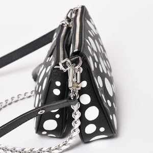 極美品 LOUIS VUITTON ルイヴィトン M46410 ミュルティ ポシェット アクセソワール ショルダーバッグ ブラック シルバー金具 モノグラム アンプラント 中古 4a003323