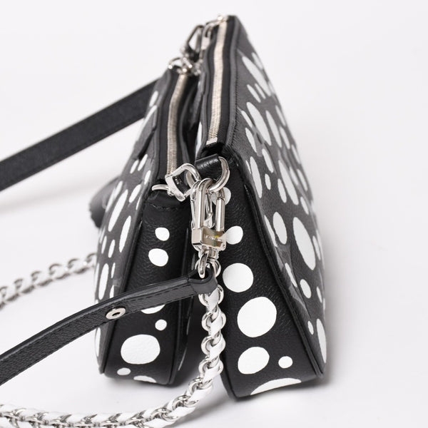 極美品 LOUIS VUITTON ルイヴィトン M46410 ミュルティ ポシェット アクセソワール ショルダーバッグ ブラック シルバー金具 モノグラム アンプラント 中古 4a003323