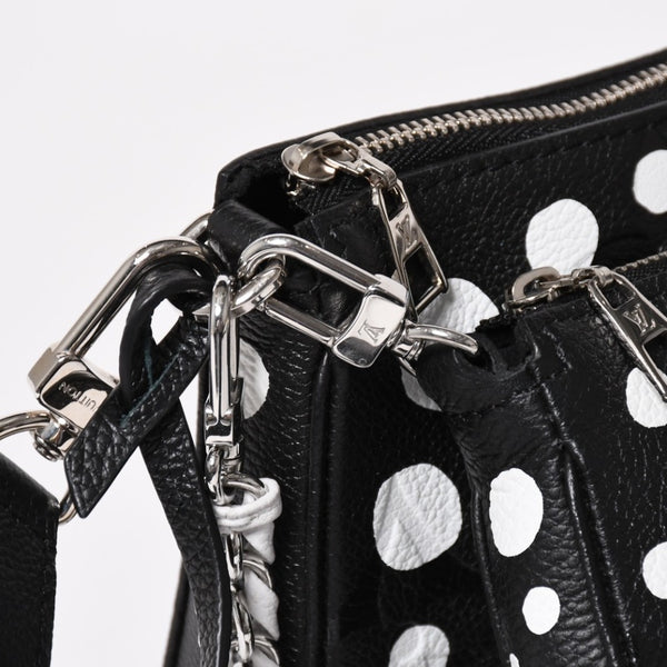極美品 LOUIS VUITTON ルイヴィトン M46410 ミュルティ ポシェット アクセソワール ショルダーバッグ ブラック シルバー金具 モノグラム アンプラント 中古 4a003323