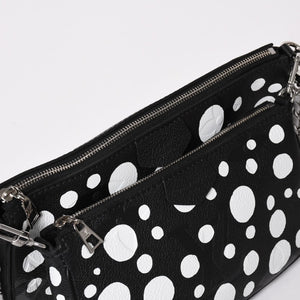 極美品 LOUIS VUITTON ルイヴィトン M46410 ミュルティ ポシェット アクセソワール ショルダーバッグ ブラック シルバー金具 モノグラム アンプラント 中古 4a003323