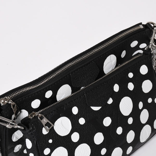 極美品 LOUIS VUITTON ルイヴィトン M46410 ミュルティ ポシェット アクセソワール ショルダーバッグ ブラック シルバー金具 モノグラム アンプラント 中古 4a003323
