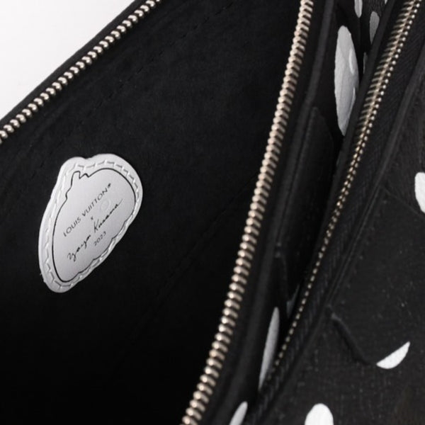 極美品 LOUIS VUITTON ルイヴィトン M46410 ミュルティ ポシェット アクセソワール ショルダーバッグ ブラック シルバー金具 モノグラム アンプラント 中古 4a003323