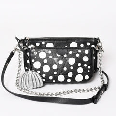 極美品 LOUIS VUITTON ルイヴィトン M46410 ミュルティ ポシェット アクセソワール ショルダーバッグ ブラック シルバー金具 モノグラム アンプラント 中古 4a003210