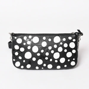 極美品 LOUIS VUITTON ルイヴィトン M46410 ミュルティ ポシェット アクセソワール ショルダーバッグ ブラック シルバー金具 モノグラム アンプラント 中古 4a003210
