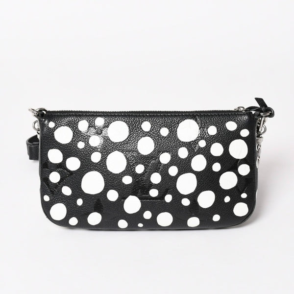 極美品 LOUIS VUITTON ルイヴィトン M46410 ミュルティ ポシェット アクセソワール ショルダーバッグ ブラック シルバー金具 モノグラム アンプラント 中古 4a003210