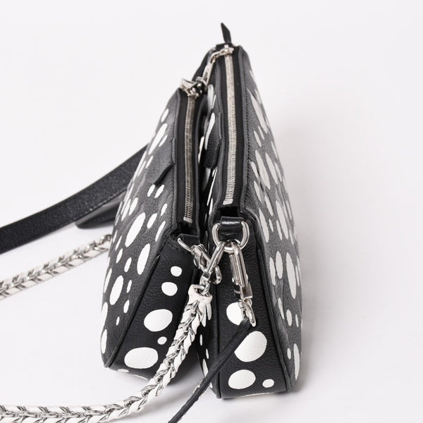 極美品 LOUIS VUITTON ルイヴィトン M46410 ミュルティ ポシェット アクセソワール ショルダーバッグ ブラック シルバー金具 モノグラム アンプラント 中古 4a003210