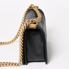 画像をギャラリービューアに読み込む, 極美品 CHANEL シャネル ボーイシャネル 25 チェーンショルダーバッグ A67086 ランダム番台 ココマーク ラムスキン ブラック 中古 4a003211