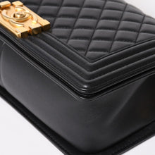 画像をギャラリービューアに読み込む, 極美品 CHANEL シャネル ボーイシャネル 25 チェーンショルダーバッグ A67086 ランダム番台 ココマーク ラムスキン ブラック 中古 4a003211