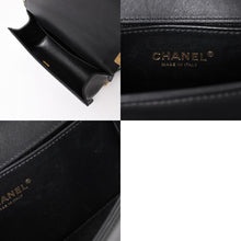 画像をギャラリービューアに読み込む, 極美品 CHANEL シャネル ボーイシャネル 25 チェーンショルダーバッグ A67086 ランダム番台 ココマーク ラムスキン ブラック 中古 4a003211