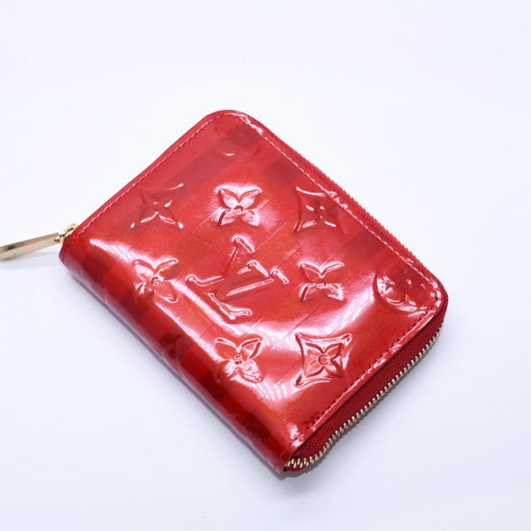 極美品 LOUIS VUITTON ルイ ヴィトン 財布 モノグラムヴェルニ M91720 ジッピーコインパース ポムダムール ゴールド金具 中古 4a003329