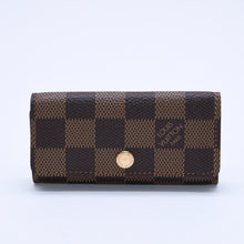 Load image into Gallery viewer, 極美品 LOUIS VUITTON ルイヴィトン ダミエ ミュルティクレ4 キーケース N62631 エベヌ ブラウン ゴールド金具 中古 4a003330
