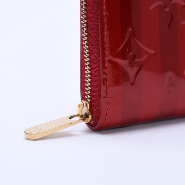 極美品 LOUIS VUITTON ルイ ヴィトン 財布 モノグラムヴェルニ M91720 ジッピーコインパース ポムダムール ゴールド金具 中古 4a003329