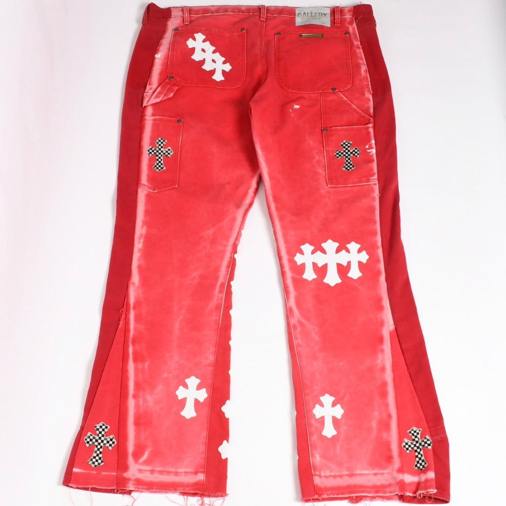 GALLERY DEPT Chrome Hearts Custom Denim Flare Pants Remake Paint Cross Patch Silver 925 32 Size Good Condition Used 4a002126