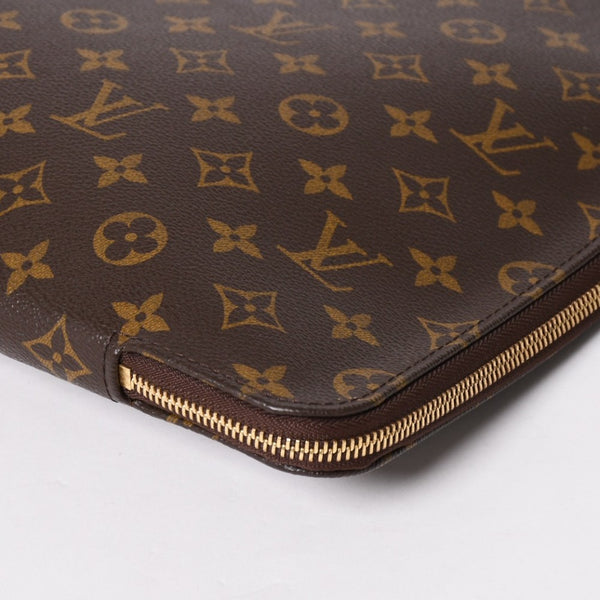 極美品 LOUIS VUITTON ルイヴィトン クラッチバッグ ポッシュ・ドキュマン M53456 モノグラム PVC ゴールド金具 中古 4a002850