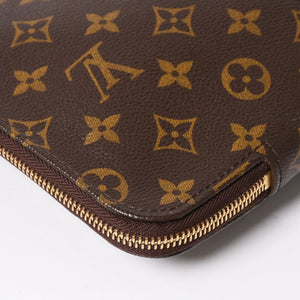 極美品 LOUIS VUITTON ルイヴィトン クラッチバッグ ポッシュ・ドキュマン M53456 モノグラム PVC ゴールド金具 中古 4a002850
