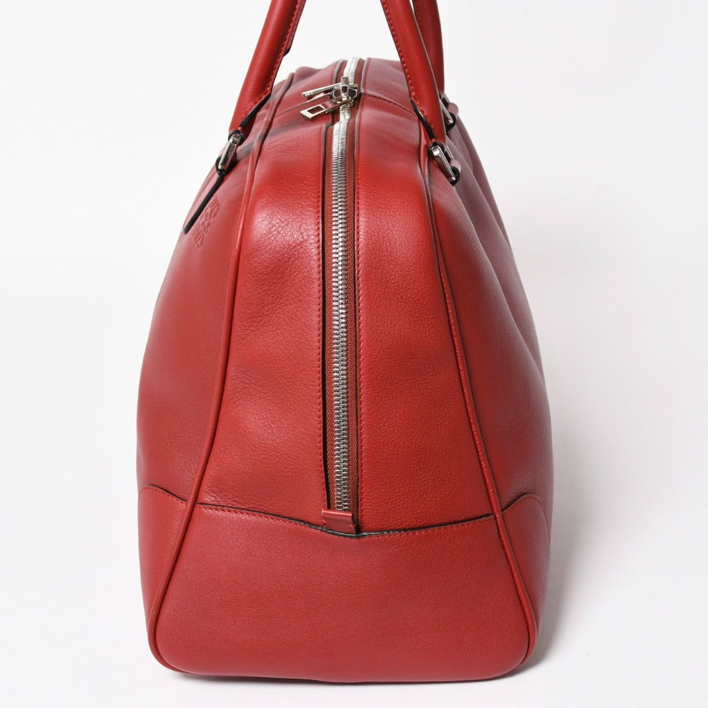 Very good condition LOEWE Amazona handbag red handbag leather silver hardware 261409 4a001609