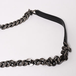 極美品 SAINT LAURENT サンローラン カレッジ ショルダーバッグ ハンドバッグ 2way 428056 レザー ブラック シルバー金具 中古 4a003033