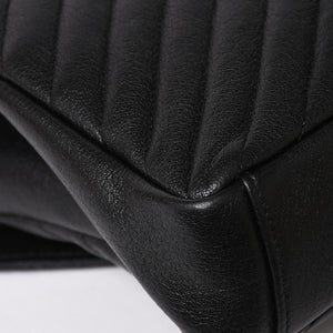 極美品 SAINT LAURENT サンローラン カレッジ ショルダーバッグ ハンドバッグ 2way 428056 レザー ブラック シルバー金具 中古 4a003033