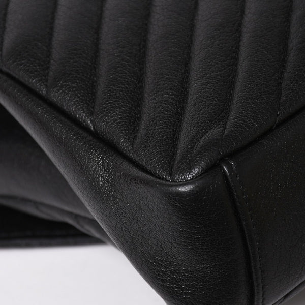 極美品 SAINT LAURENT サンローラン カレッジ ショルダーバッグ ハンドバッグ 2way 428056 レザー ブラック シルバー金具 中古 4a003033