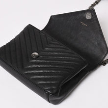 画像をギャラリービューアに読み込む, 極美品 SAINT LAURENT サンローラン カレッジ ショルダーバッグ ハンドバッグ 2way 428056 レザー ブラック シルバー金具 中古 4a003033