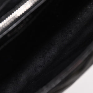極美品 SAINT LAURENT サンローラン カレッジ ショルダーバッグ ハンドバッグ 2way 428056 レザー ブラック シルバー金具 中古 4a003033