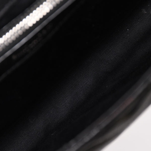 極美品 SAINT LAURENT サンローラン カレッジ ショルダーバッグ ハンドバッグ 2way 428056 レザー ブラック シルバー金具 中古 4a003033