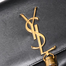 画像をギャラリービューアに読み込む, 極美品 SAINT LAURENT サンローラン ショルダーバッグ ゴールド ブラック YSLロゴ ゴールド金具 中古 4a002516