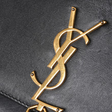 画像をギャラリービューアに読み込む, 極美品 SAINT LAURENT サンローラン ショルダーバッグ ゴールド ブラック YSLロゴ ゴールド金具 中古 4a002516