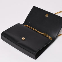 画像をギャラリービューアに読み込む, 極美品 SAINT LAURENT サンローラン ショルダーバッグ ゴールド ブラック YSLロゴ ゴールド金具 中古 4a002516