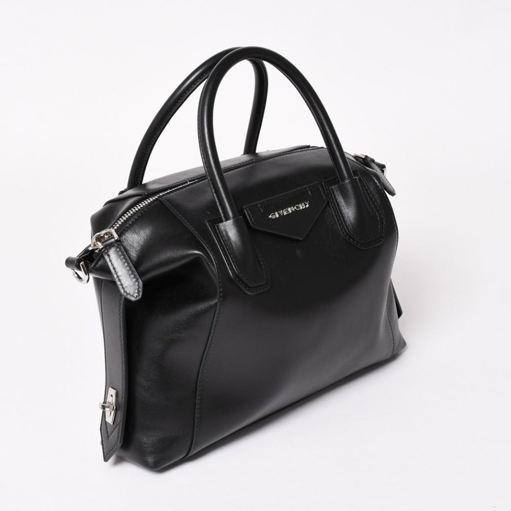 Very Good Condition GIVENCHY Hand Bag Handbag Antigona Soft Black Leather Used 4a002848