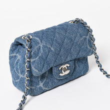 画像をギャラリービューアに読み込む, 極美品 CHANEL シャネル ミニマトラッセ16 Sフラップ Sチェーンショルダーバッグ 30番台 ココマーク デニム ブルー 中古 4a003326