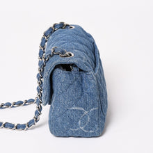 画像をギャラリービューアに読み込む, 極美品 CHANEL シャネル ミニマトラッセ16 Sフラップ Sチェーンショルダーバッグ 30番台 ココマーク デニム ブルー 中古 4a003326