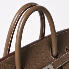 画像をギャラリービューアに読み込む, 極美品 HERMES エルメス Haut a Courroies オータクロア40 ハンドバッグ エトゥープ トリヨンクレマンス SV シルバー金具 T刻印 中古 4a003391