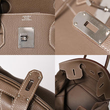画像をギャラリービューアに読み込む, 極美品 HERMES エルメス Haut a Courroies オータクロア40 ハンドバッグ エトゥープ トリヨンクレマンス SV シルバー金具 T刻印 中古 4a003391