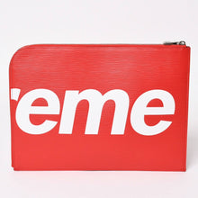 画像をギャラリービューアに読み込む, 極美品 LOUIS VUITTON SUPREME ルイヴィトン シュプリーム ポシェット ジュール GM エピ M67722 レッド シルバー金具 中古 4a002774