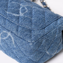 画像をギャラリービューアに読み込む, 極美品 CHANEL シャネル ミニマトラッセ16 Sフラップ Sチェーンショルダーバッグ 30番台 ココマーク デニム ブルー 中古 4a003326