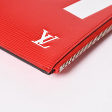 画像をギャラリービューアに読み込む, 極美品 LOUIS VUITTON SUPREME ルイヴィトン シュプリーム ポシェット ジュール GM エピ M67722 レッド シルバー金具 中古 4a002774