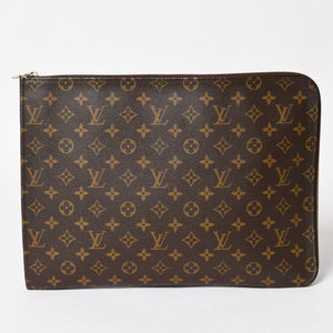 極美品 LOUIS VUITTON ルイヴィトン クラッチバッグ ポッシュ・ドキュマン M53456 モノグラム PVC ゴールド金具 中古 4a002850