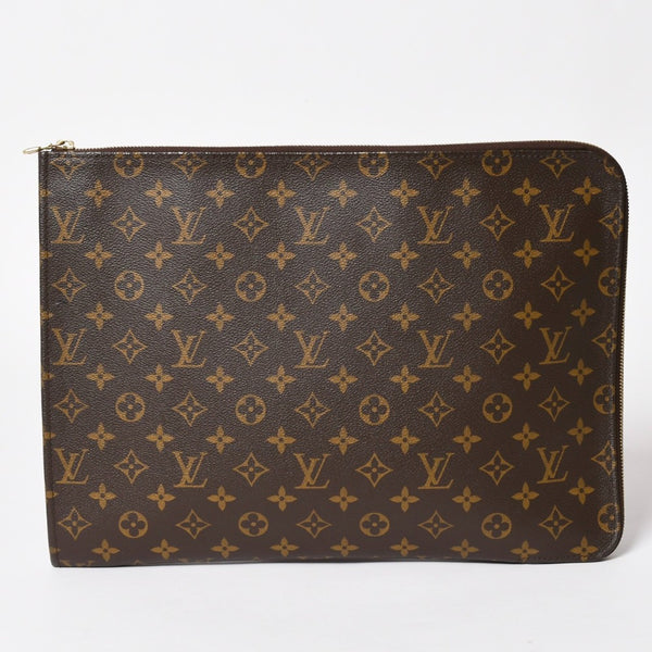 極美品 LOUIS VUITTON ルイヴィトン クラッチバッグ ポッシュ・ドキュマン M53456 モノグラム PVC ゴールド金具 中古 4a002850